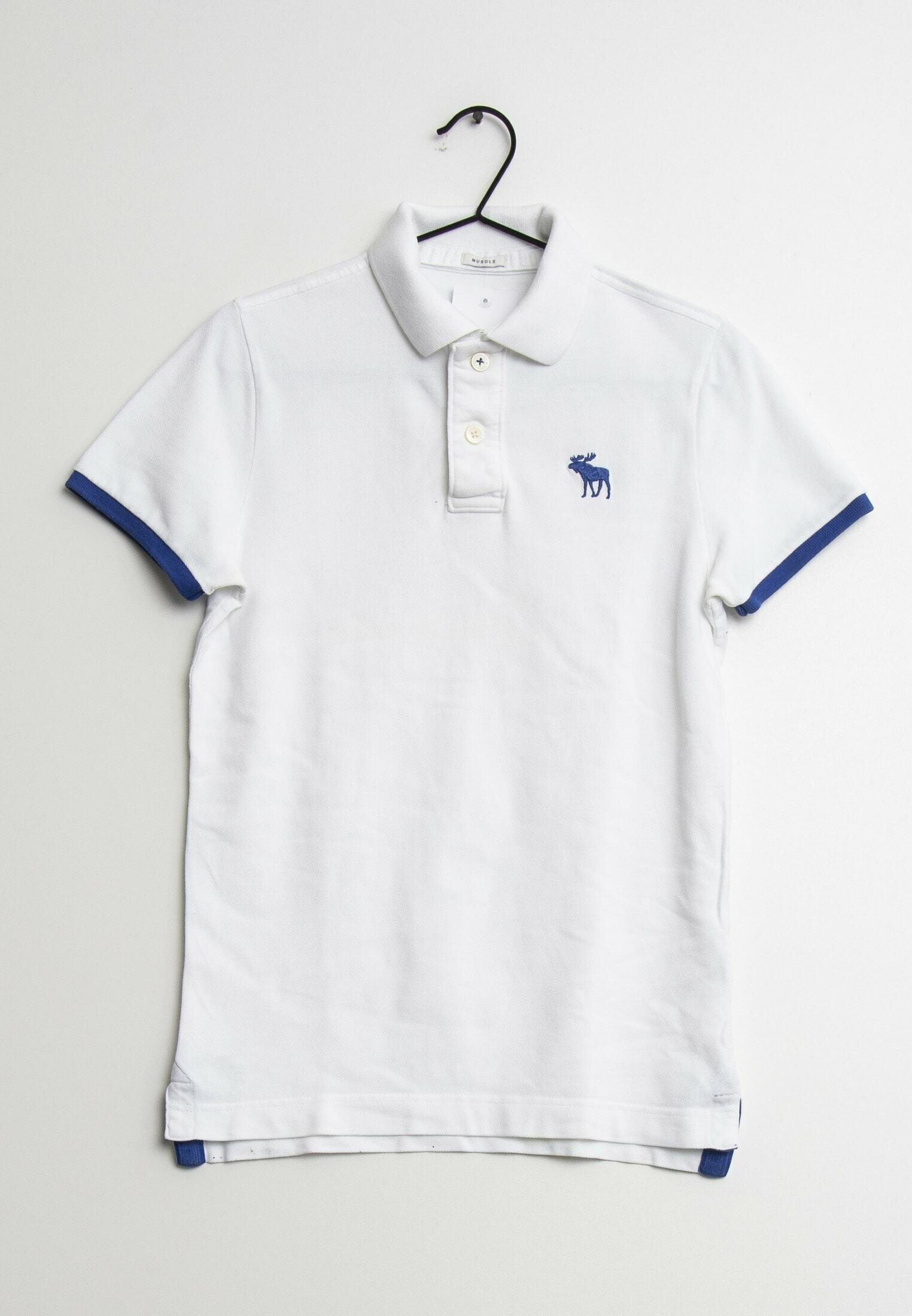 white abercrombie polo shirt