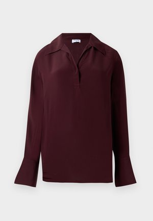 HALF PLACKET - Blouse - dark burgundy