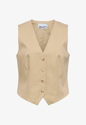Object, Waist Striped - Strukirani kaput - humus