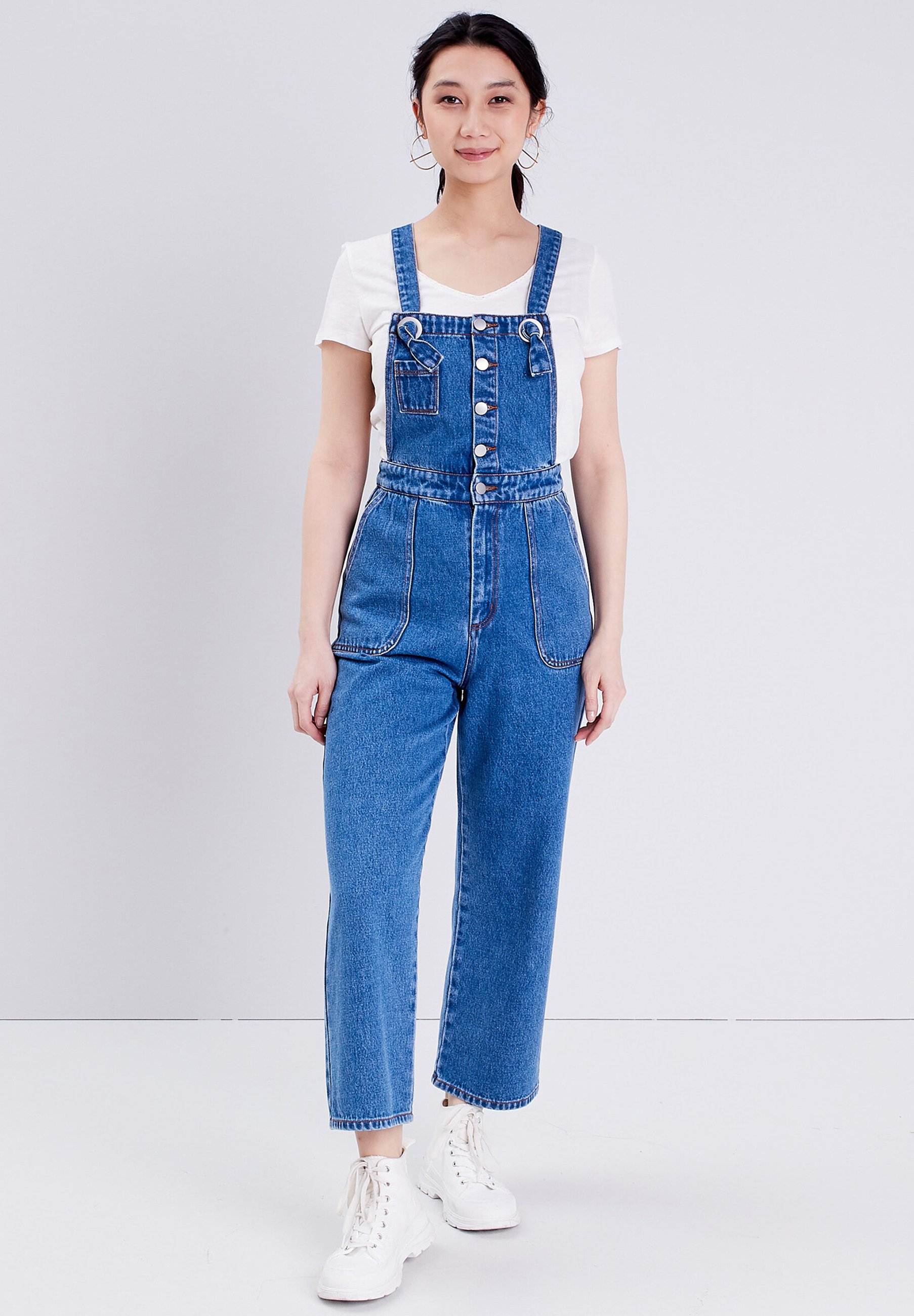 Cache Cache GERADER SCHNITT - Dungarees - denim stone/stone blue denim -  Zalando.de