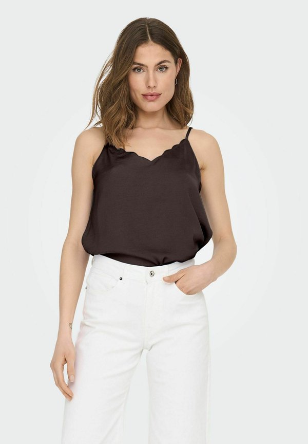ONLDEBBIE SINGLET - Top - chocolate torte
