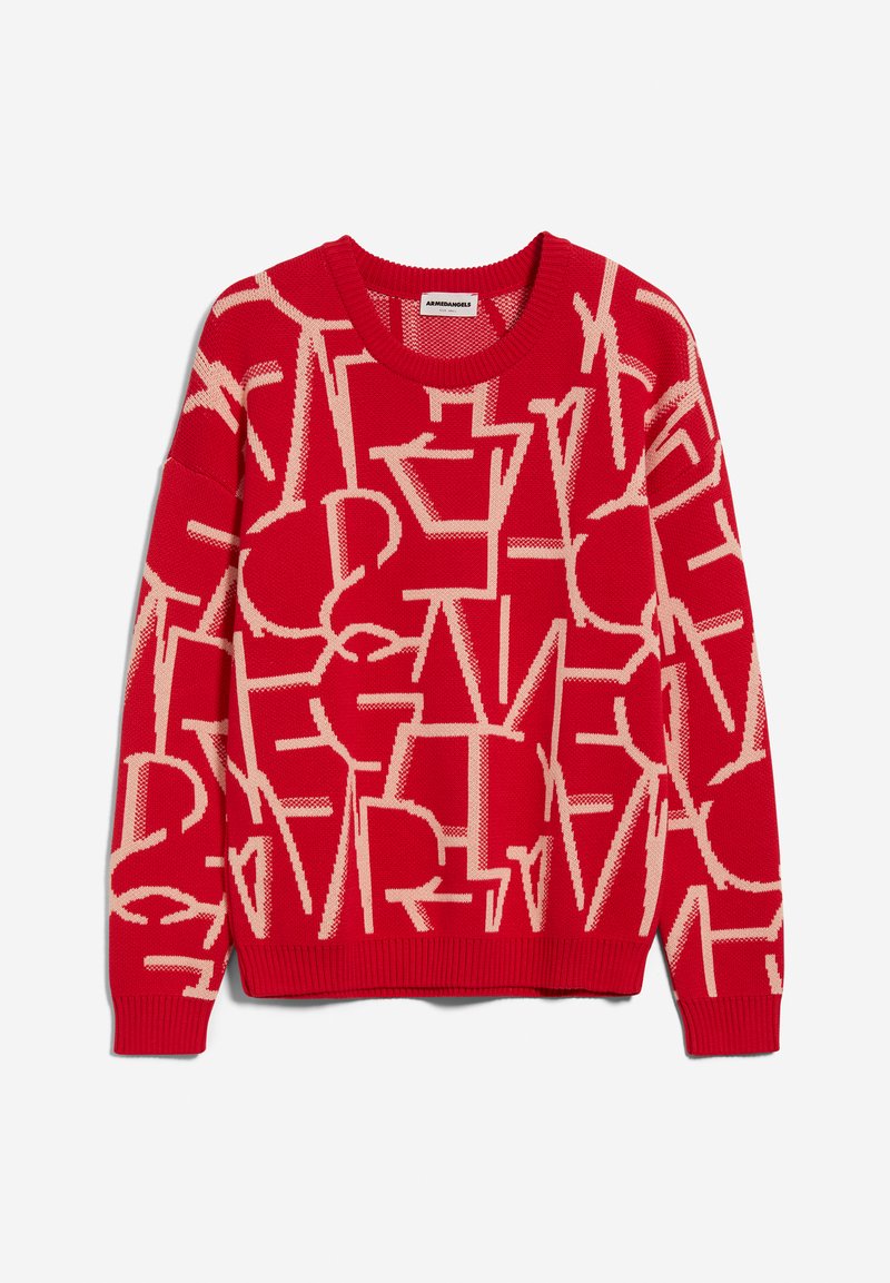 Damen Strickjacken | ARMEDANGELS OLESSYAA TYPO Strickpullover dark poppy undyed/rot - DF96012 Damen Strickjacken | ARMEDANGELS OLESSYAA TYPO Strickpullover dark poppy undyed/rot - DF96012