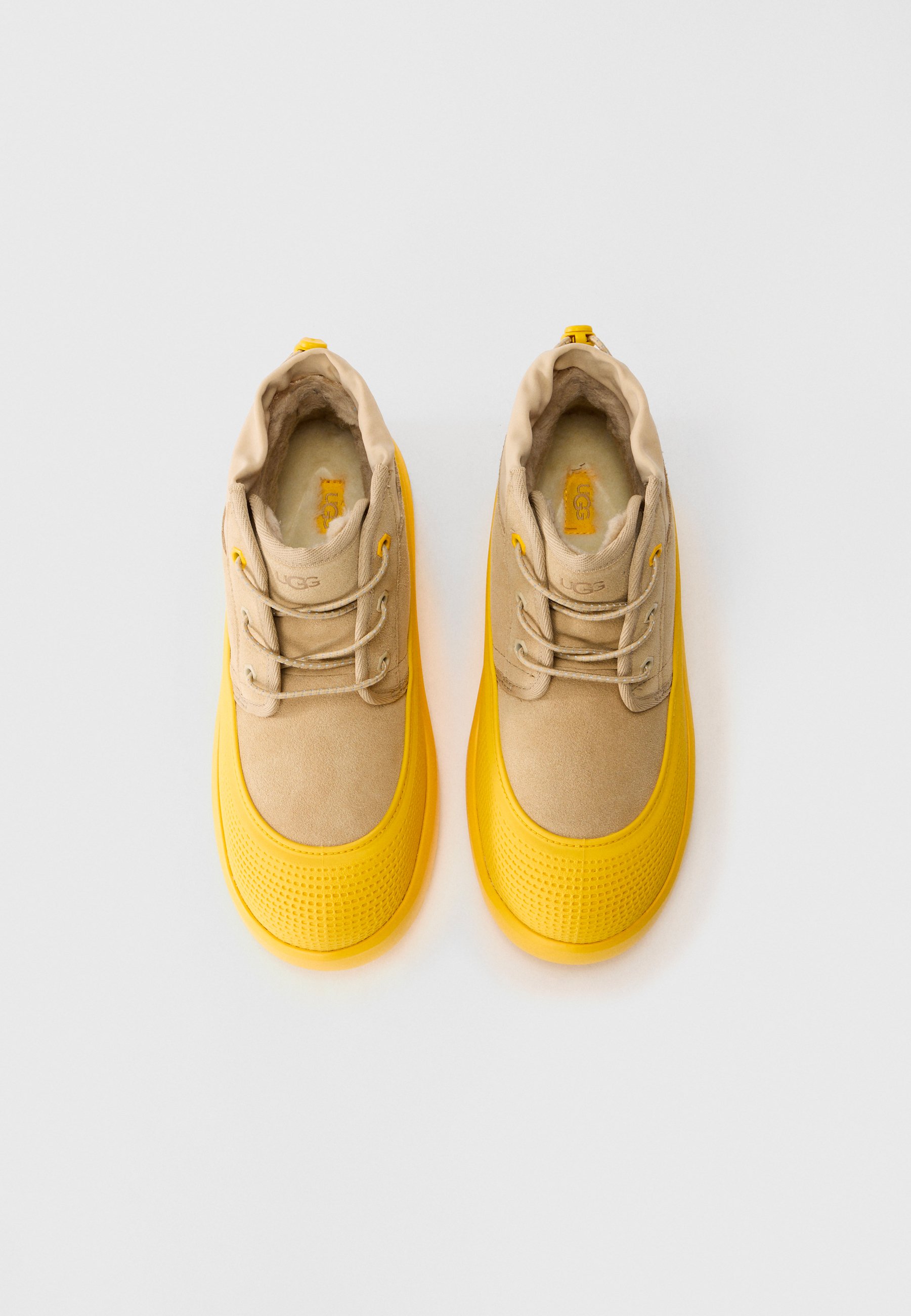 UGG NEUMEL - Lace-up ankle boots - mustard seed/summer wheat/beige