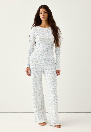 POINTELLE AOP STRAWBERRIES - Bas de pyjama - blue