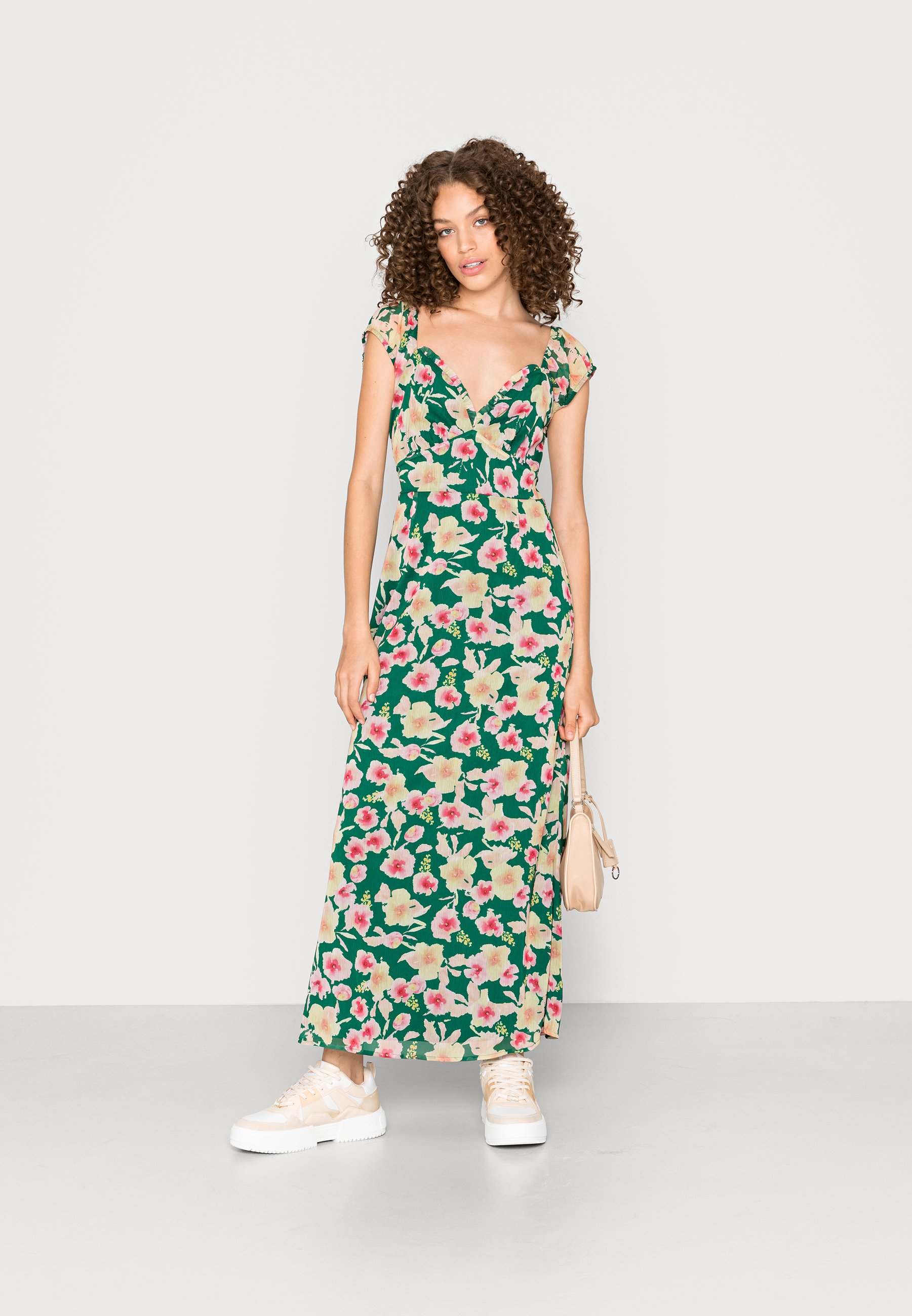 Vila VIAVA V NECK ANKLE DRESS - Vestito lungo - dark green/verde scuro -  Zalando.it