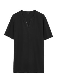 SERAFINO TINTA UNITA - T-shirt basique - nero