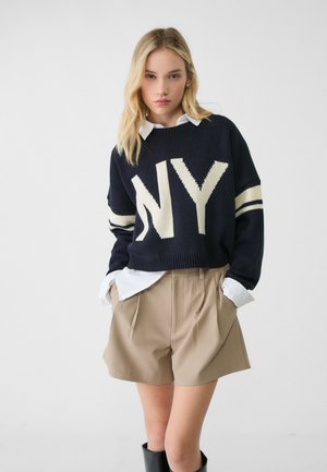 CROPPED - Strickpullover - dark blue