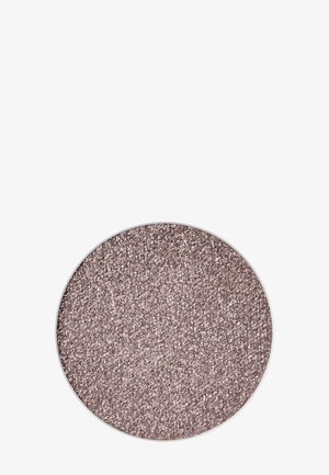 Schimmernder Roségold-Lose Lidschatten in einer runden Metallpalette, mit einer strukturierten Oberfläche und feinen Glitterpartikeln für einen funkelnden Finish.