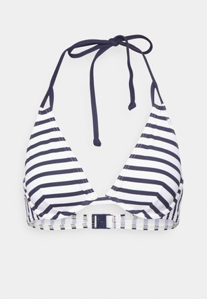 HAMPTONS BEACH HIGH APEX BRA STRIPE - Bikinitop - navy