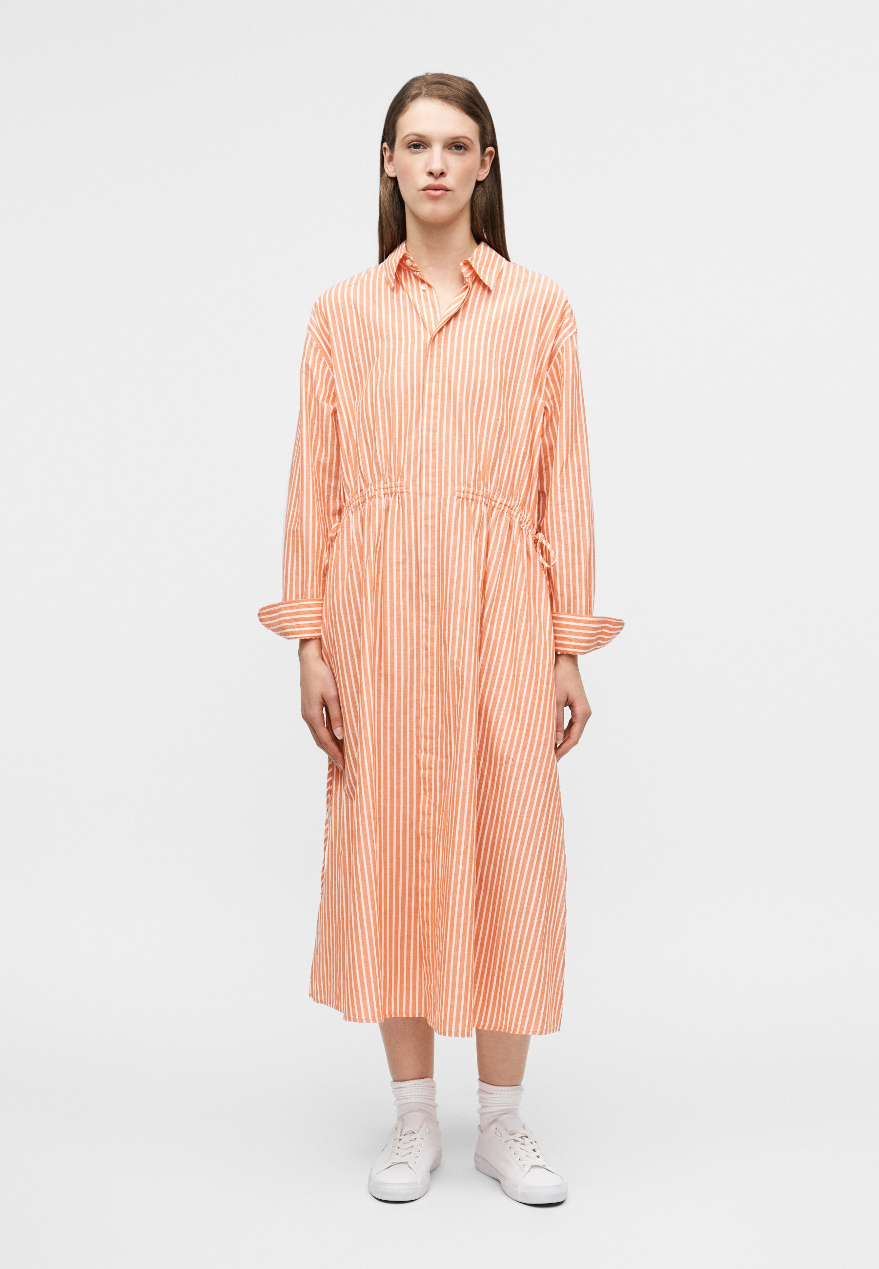 Polo Ralph Lauren SHIRT DRESS - Robe chemise - orange/white/orange -  ZALANDO.FR
