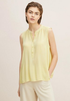 BASIC HENLEY - Blouse - light yellow