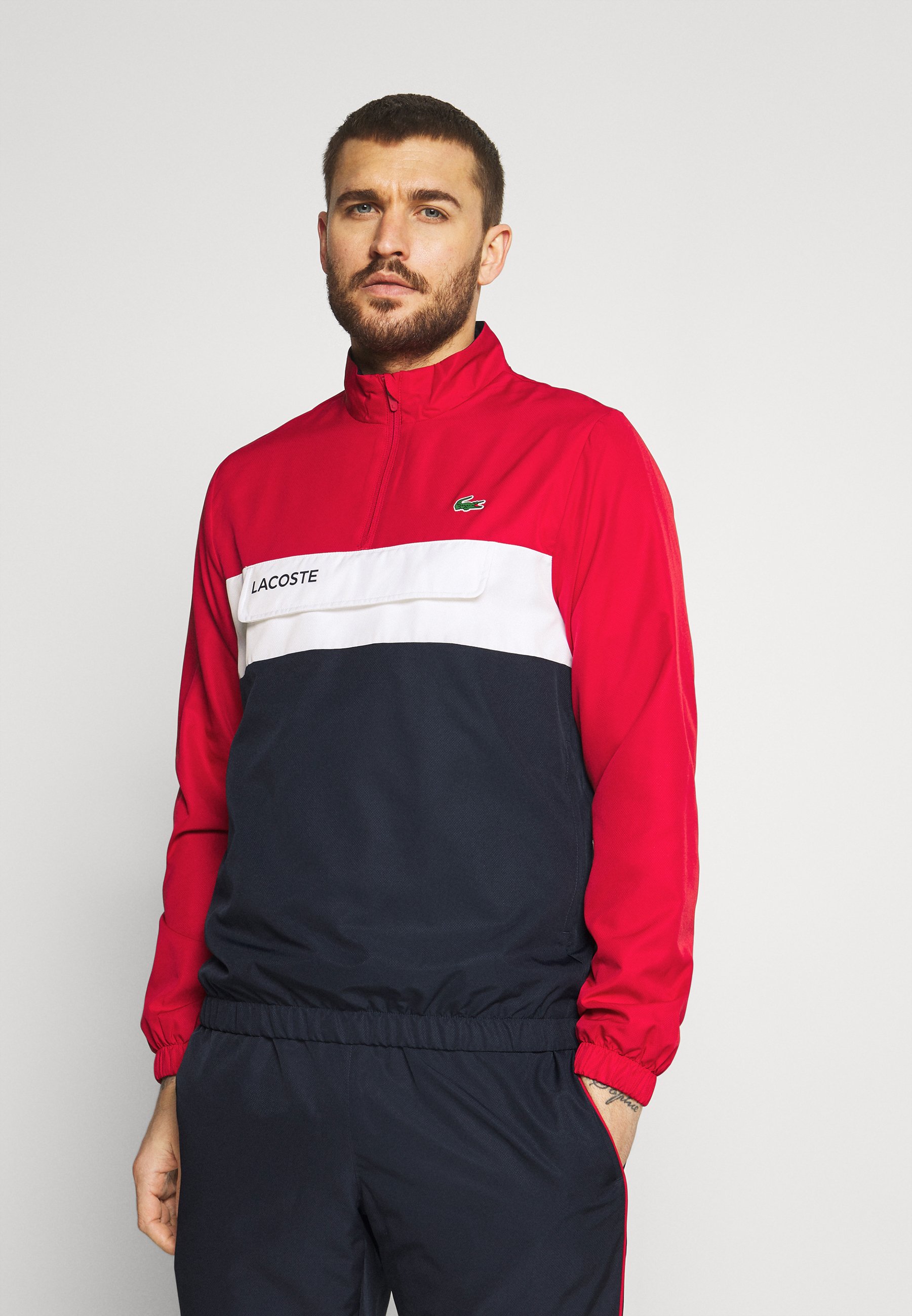 navy lacoste tracksuit