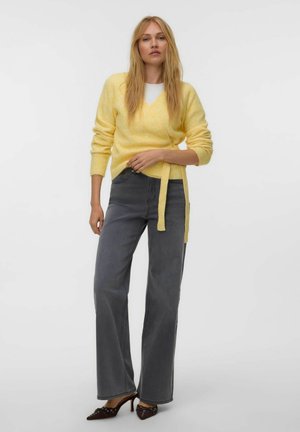 Vero Moda CARDIGAN VMISABELLA KNIT CARDIGAN - Gilet - pale banana