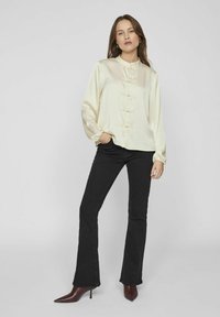 VILA MIT LANGEN ÄRMELN HIGH NECK - Blouse - birch