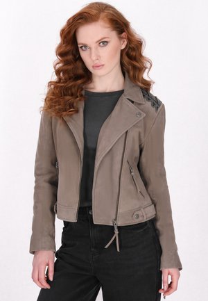 Jachetă piele - taupe grey