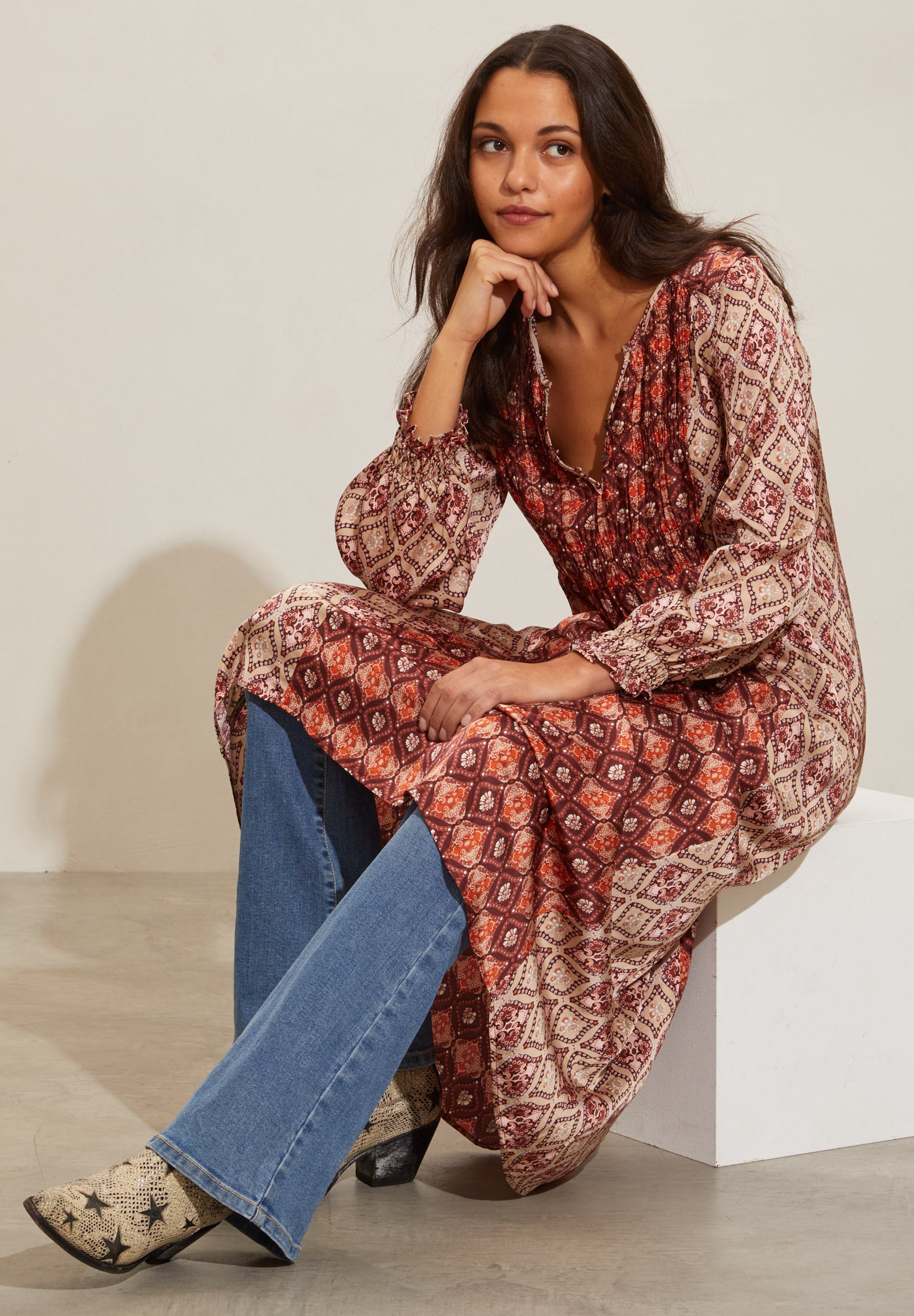 Odd Molly ALVA - Day dress - dark rust 
