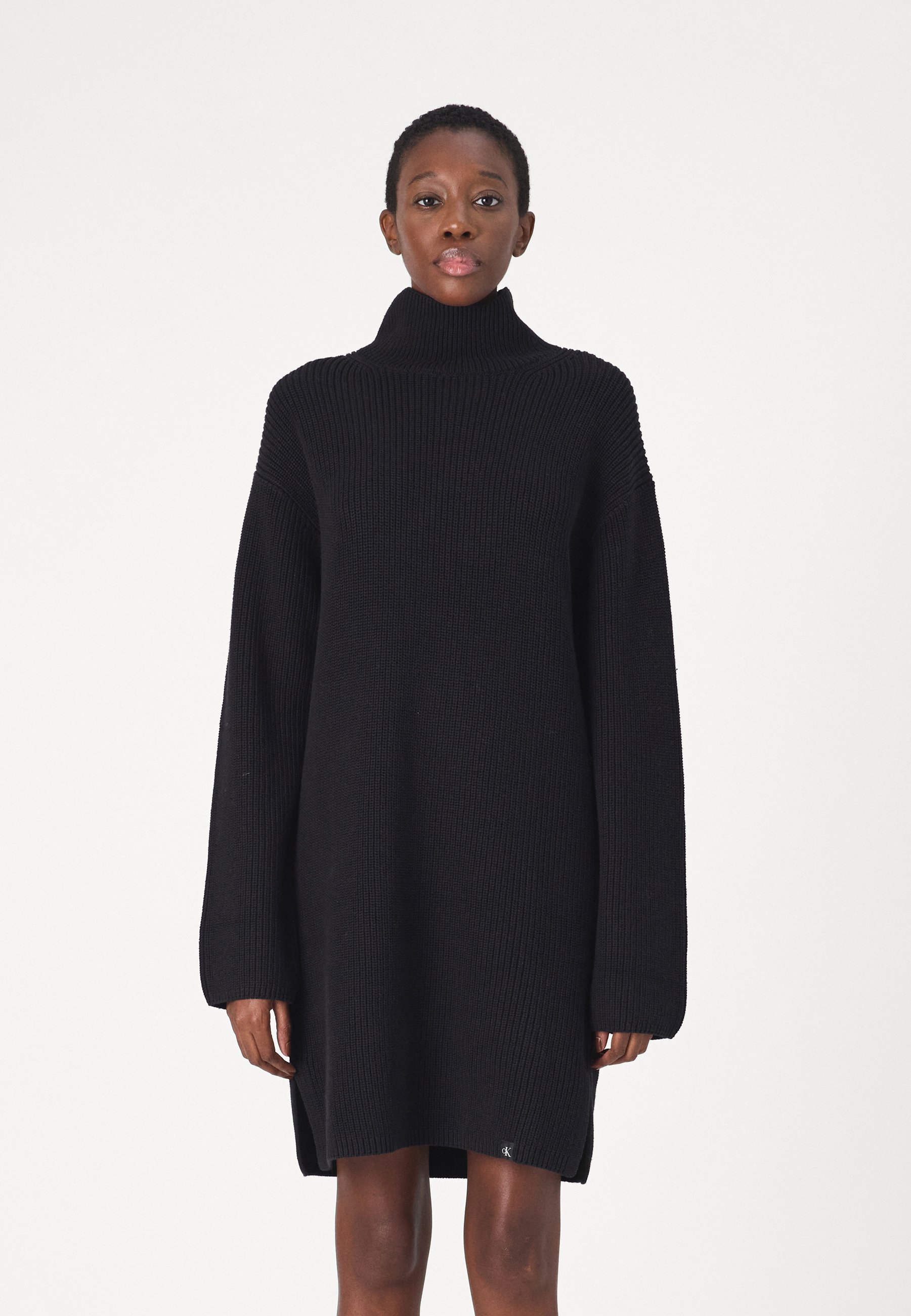 Calvin Klein Jeans CHUNKY LOOSE DRESS - Jumper dress - black - Zalando
