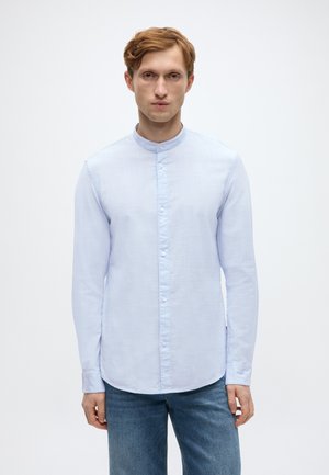FITTED SLUBYARN STRUCTURED SHIRT - Marškiniai - light metal blue
