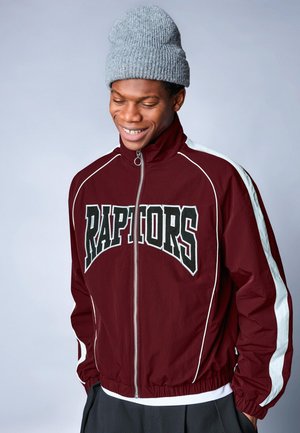 PRINTED ZIP-UP - Training jacket - dark red