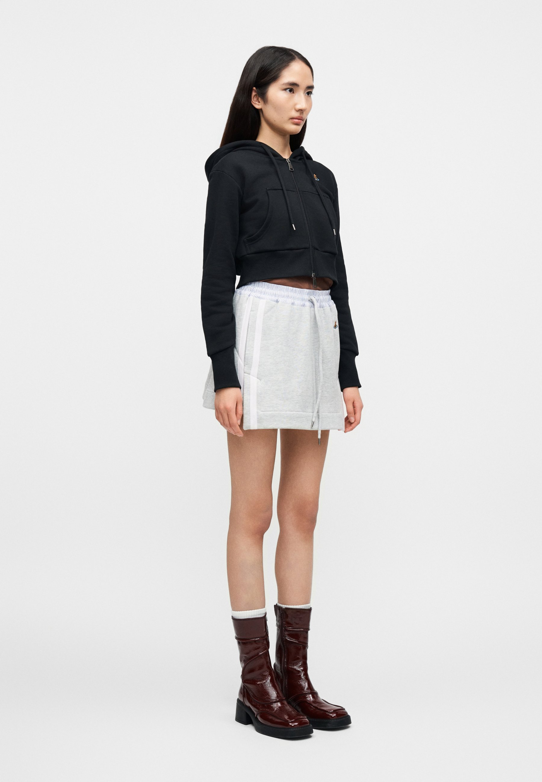 Vivienne Westwood LEO - Zip-up sweatshirt - black/red/black Vivienne Westwood LEO - Zip-up sweatshirt - black/red/black