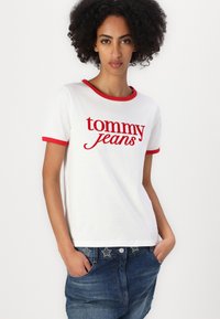 Tommy Jeans STUDDED MINI SKIRT - Minifalda - denim dark