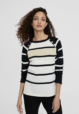 Strickpullover - white, black