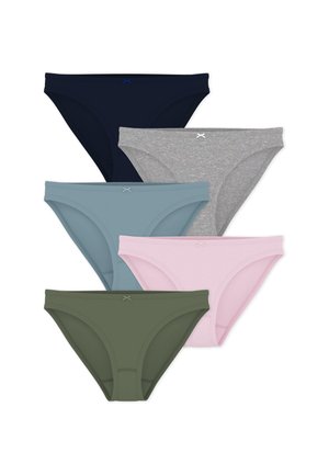 5-PACK - Slip - olive pink blue