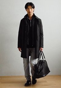Lindbergh COAT DETACHABLE COLLAR - Abrigo de invierno - black