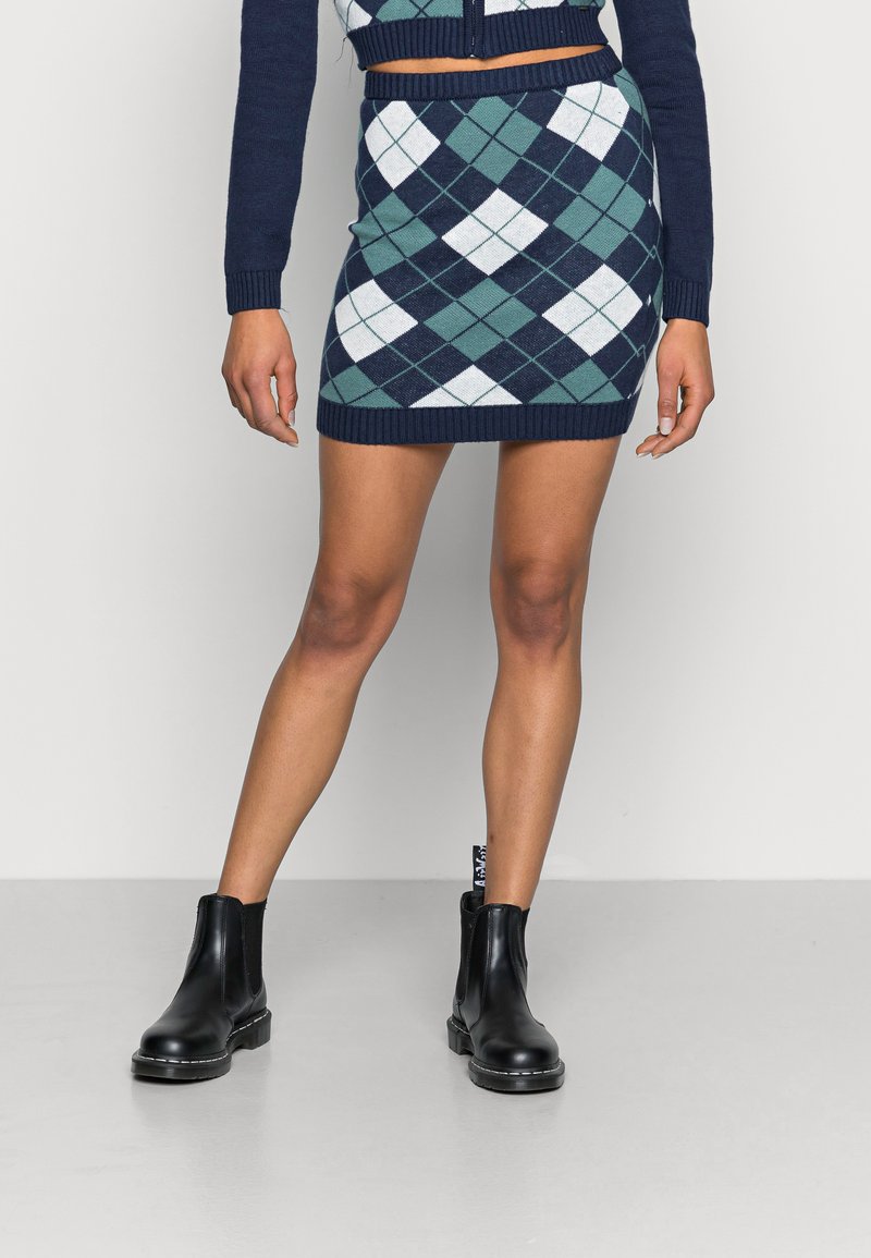 Hollister Co. ARGYLE Mini skirt green argyle/green Zalando.de