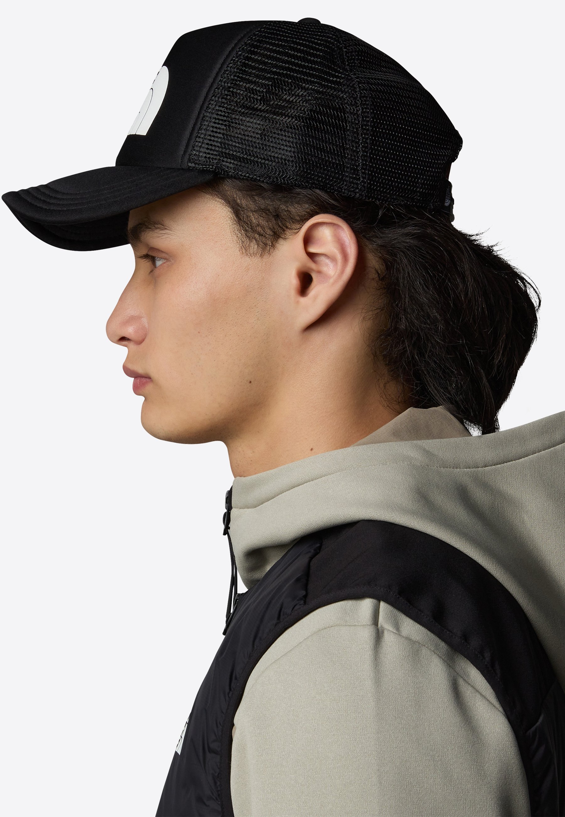 The North Face TNF LOGO TRUCKER - Cap - black/white/black