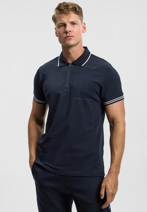 Camp David, CAMP DAVID POLO MIT ZIPPER, LOGO-TAPES UND PRINTS - Polo shirt - blue navy