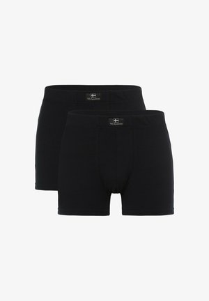 Zwarte katoenen boxershorts in een verpakking van twee. Beschikt over een elastische tailleband met logo-label. Soepele textuur en aansluitende pasvorm.