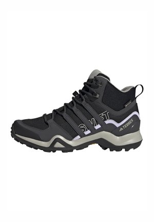 TERREX SWIFT R2 MID GORE-TEX HIKING - Hiking shoes - core black/dgh solid grey/purple tint