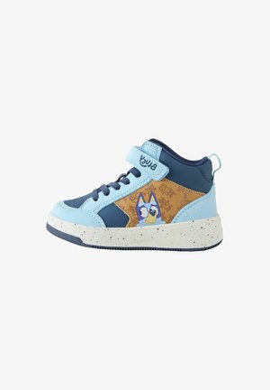 Next, Wide Fit - Touch Fastening Elastic Lace Hi Top Trainers - Chaussures premiers pas - navy bluey