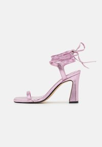 LEATHER - Sandali z visoko peto - pink