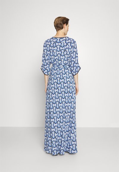 Robe Diane Von Furstenberg – Midi, Vert-bleu, Taille 38 – Occasion Parfait état