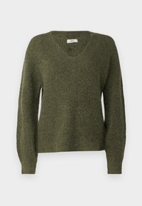JDYINGEBORG ADA LIFE V-NECK - Strikkegenser - winter moss
