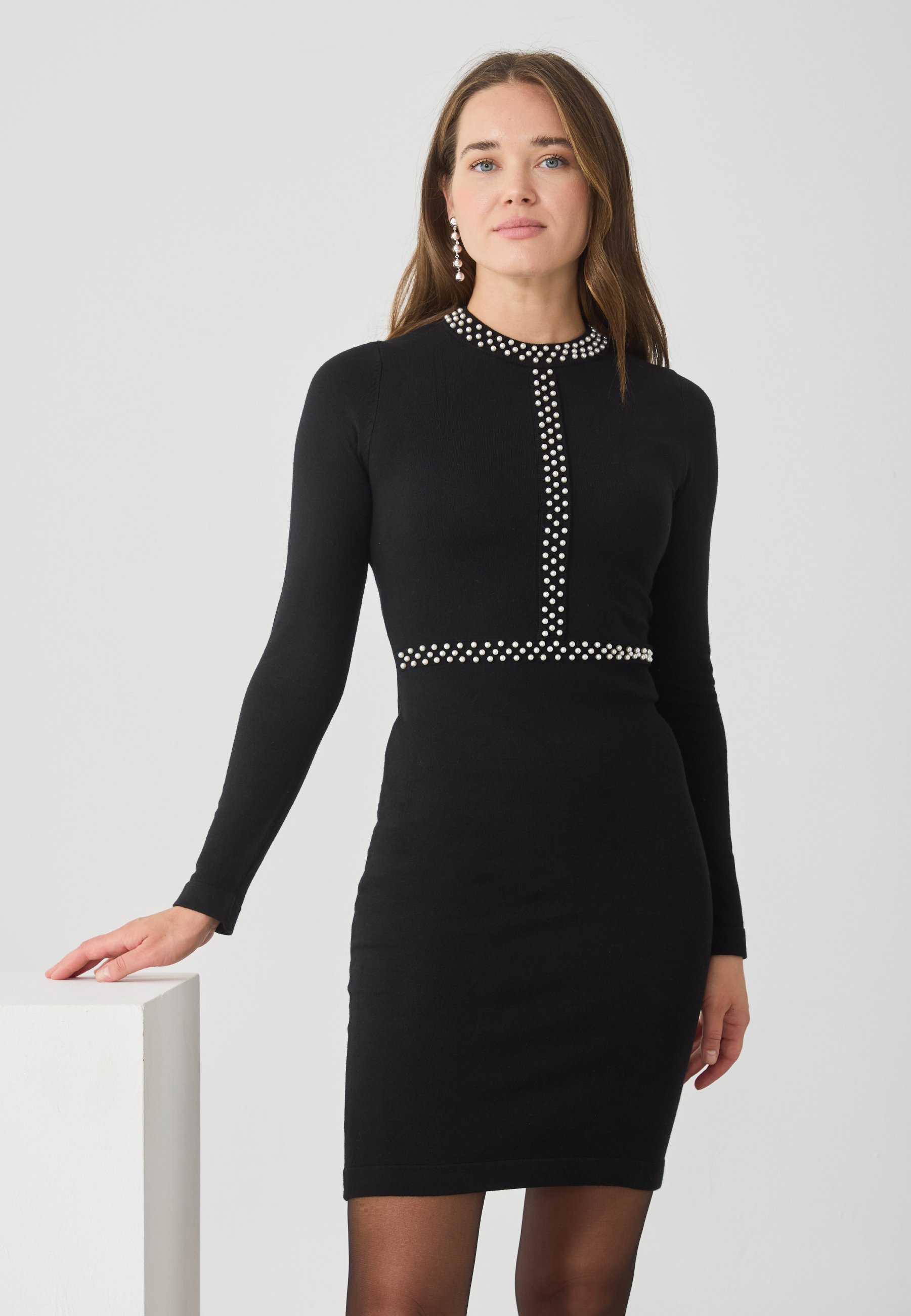 slim fit dress slacks Houndstooth Jumper Dress XS/S  OMNIA