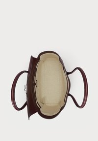 Lauren Ralph Lauren PEBBLED LEATHER LARGE TANNER SATCHEL - Håndtasker - dark garnet