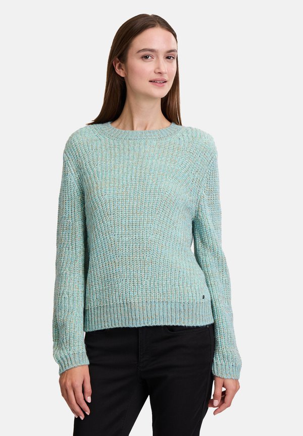 MIT STRUKTUR - Strickpullover - mint camel
