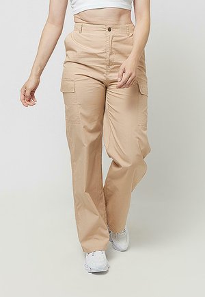 Hlačami s stranskimi žepi - beige