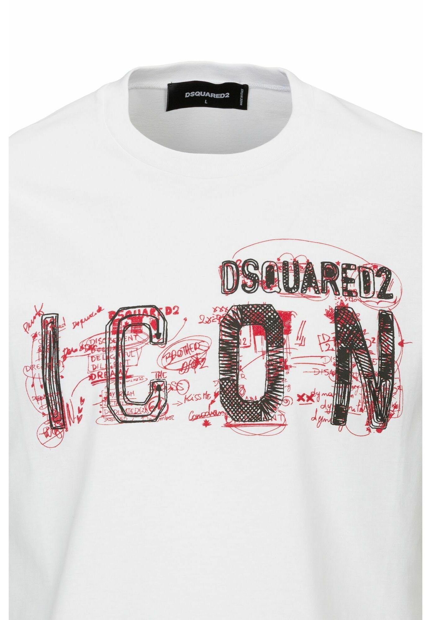 Tシャツ・カットソー DSQUARED2 ICON SCRIBBLE COOL FIT TEE - Print T-shirt Icon Scribble Cool Fit T-Shirt