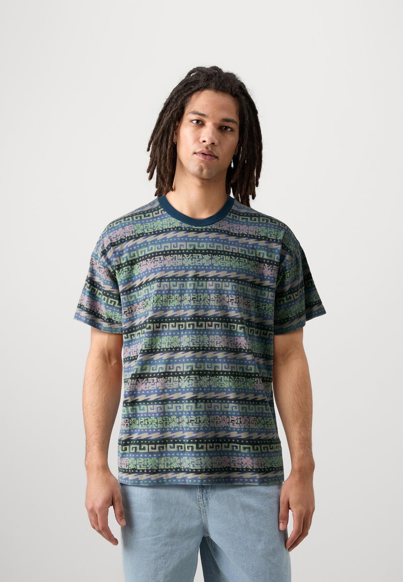 T-shirt Homme Bila Bong – Bleu, Coton, Taille M, Col Rond, Occasion (marques)