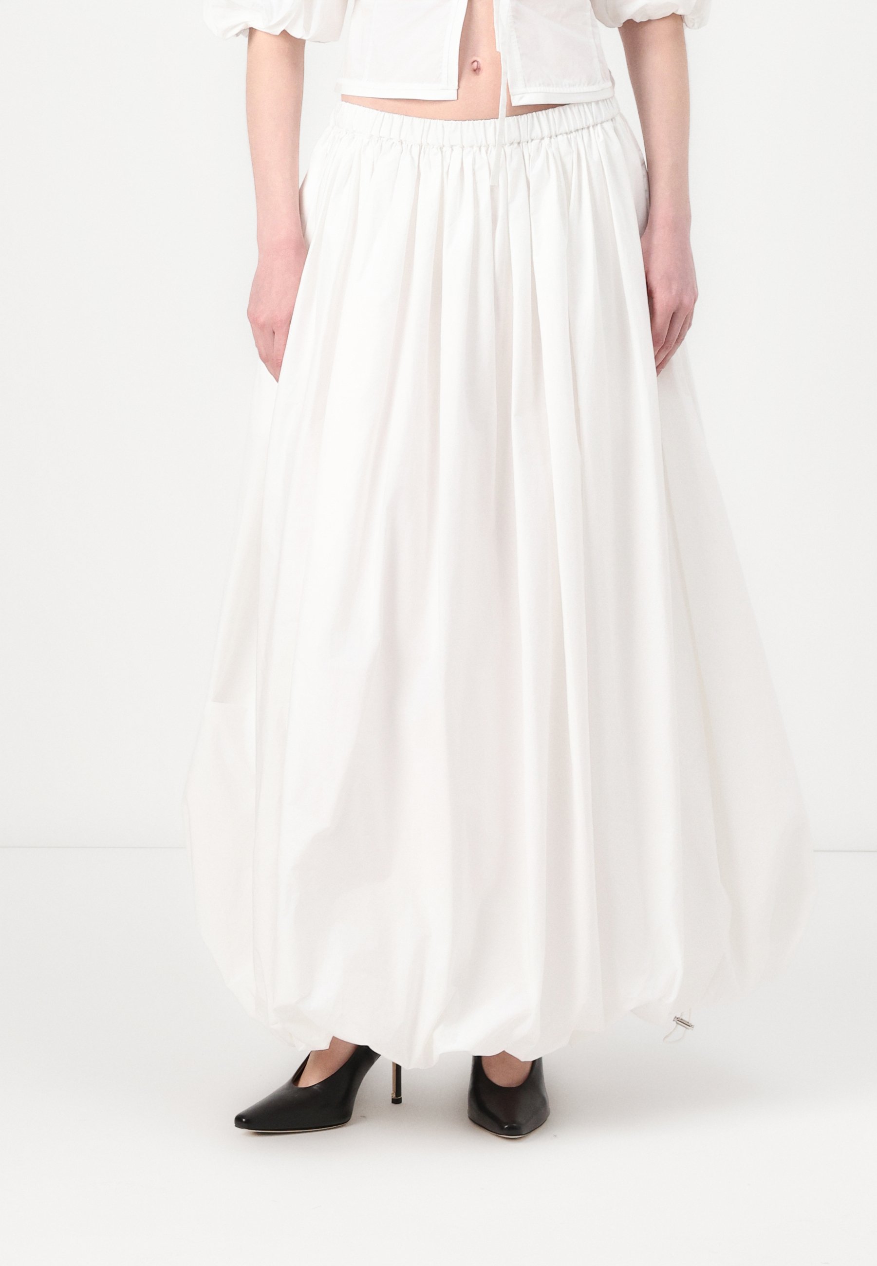 スカート PINKO Johnny cotton popeline skirt Bianco donna-abbigliamento-gonne-