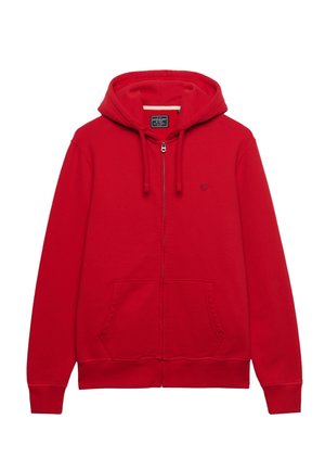 Superdry & Co, SUPERDRY KAPUZENJACKE ESSENTIAL SDCO LOGO ZIPHOOD - Sweatjakke - base red