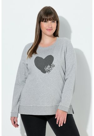 HEART GRAPHIC  - Sweatshirt - pale mottled grey