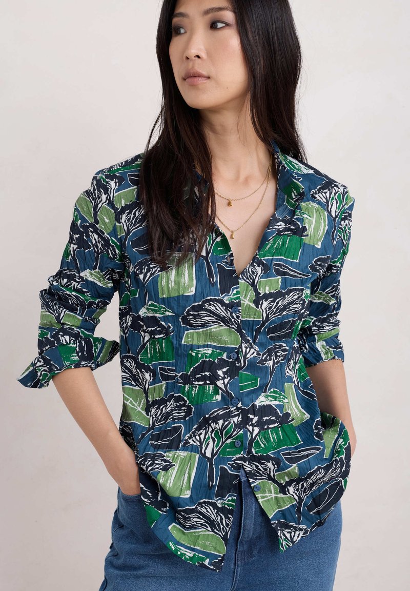 Seasalt Cornwall LARISSA - Hemdbluse - navy sketchbook trees sea cave