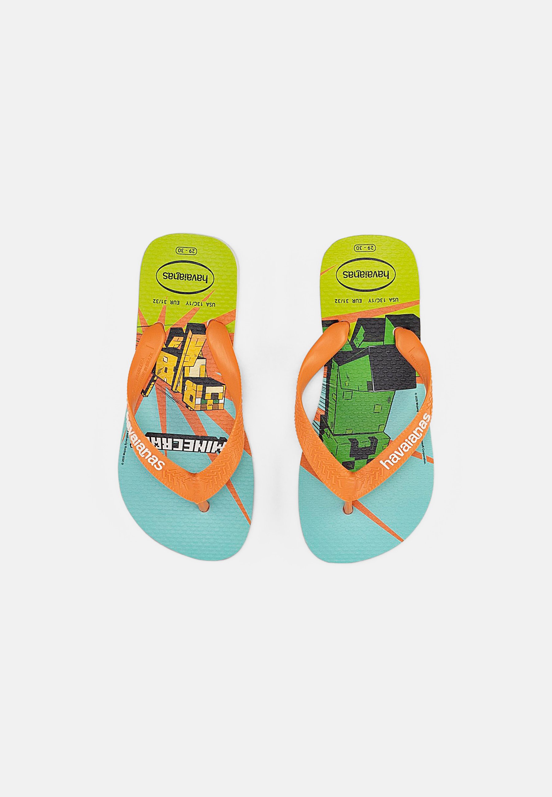 Infradito Havaianas Kids Minecraft da bambino stampa tema videogioco  verde/marrone in gomma | ScuderiStore