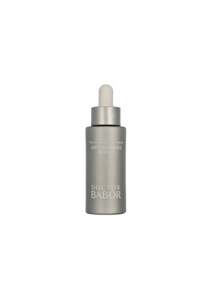 Dropper bottle labeled Doctor Babor Anti-Redness Serum with 9% Couperose Pro Skin Barrier Complex on a white background.