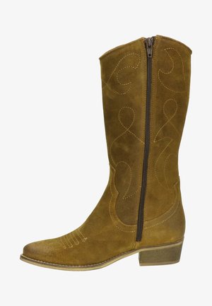 Cowboy/Biker boots - cognac